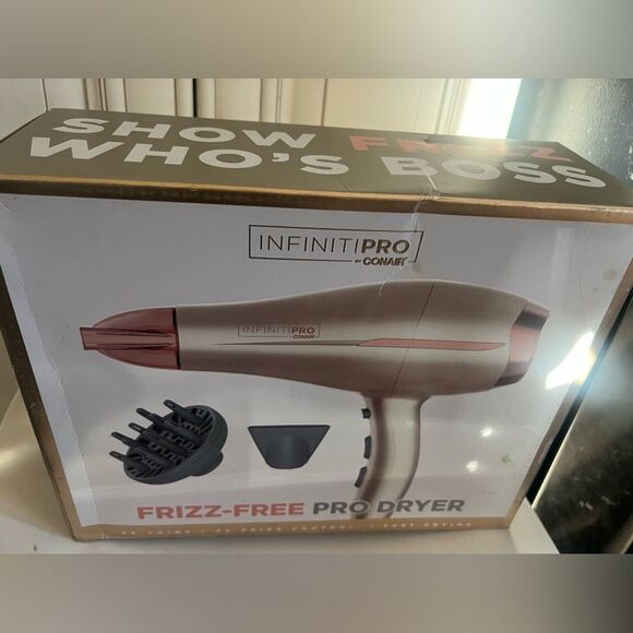 Conair InfinitiPro Frizz-Free Collection Rose Gold Hair Dryer  Model 750N - Picture 1 of 4